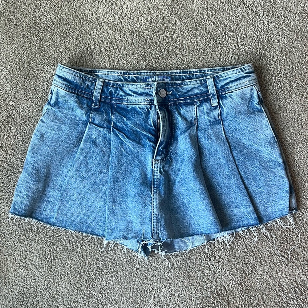 Urban Outfitters Denim Pleated Skort